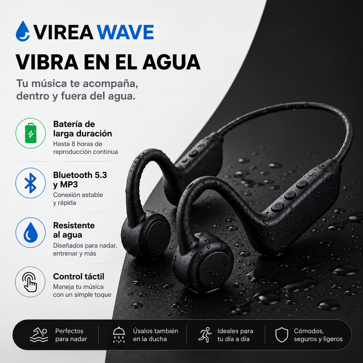 Virea Wave / Escucha tu música incluso bajo el agua